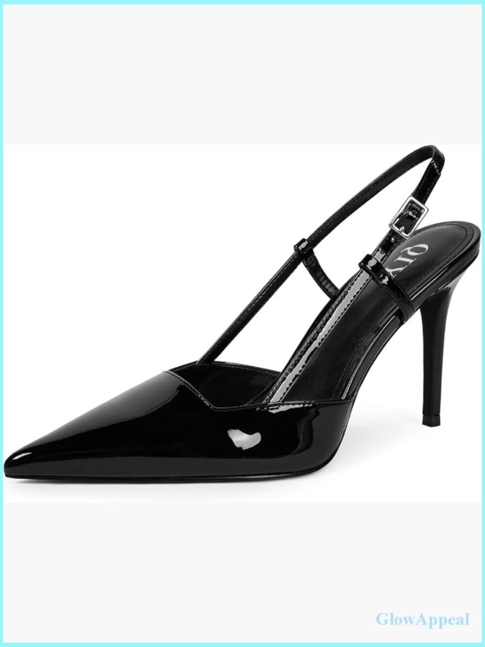 Pointed Toe Slingback Pumps Stiletto Heels Dress Shoes with Buckle